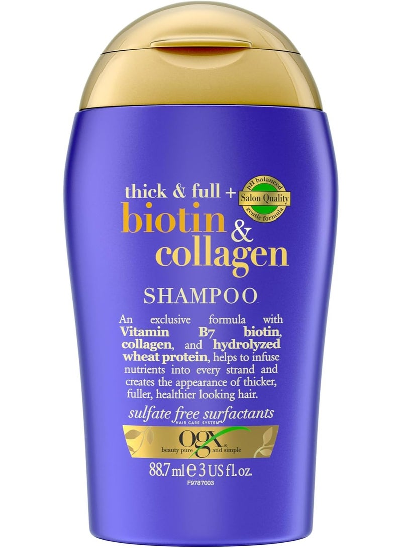 أو جي إكس شامبو، كثيف وكامل + بيوتين وكولاجين، 88.7 مل - Image 1